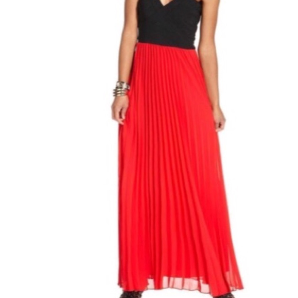 Red long dress
